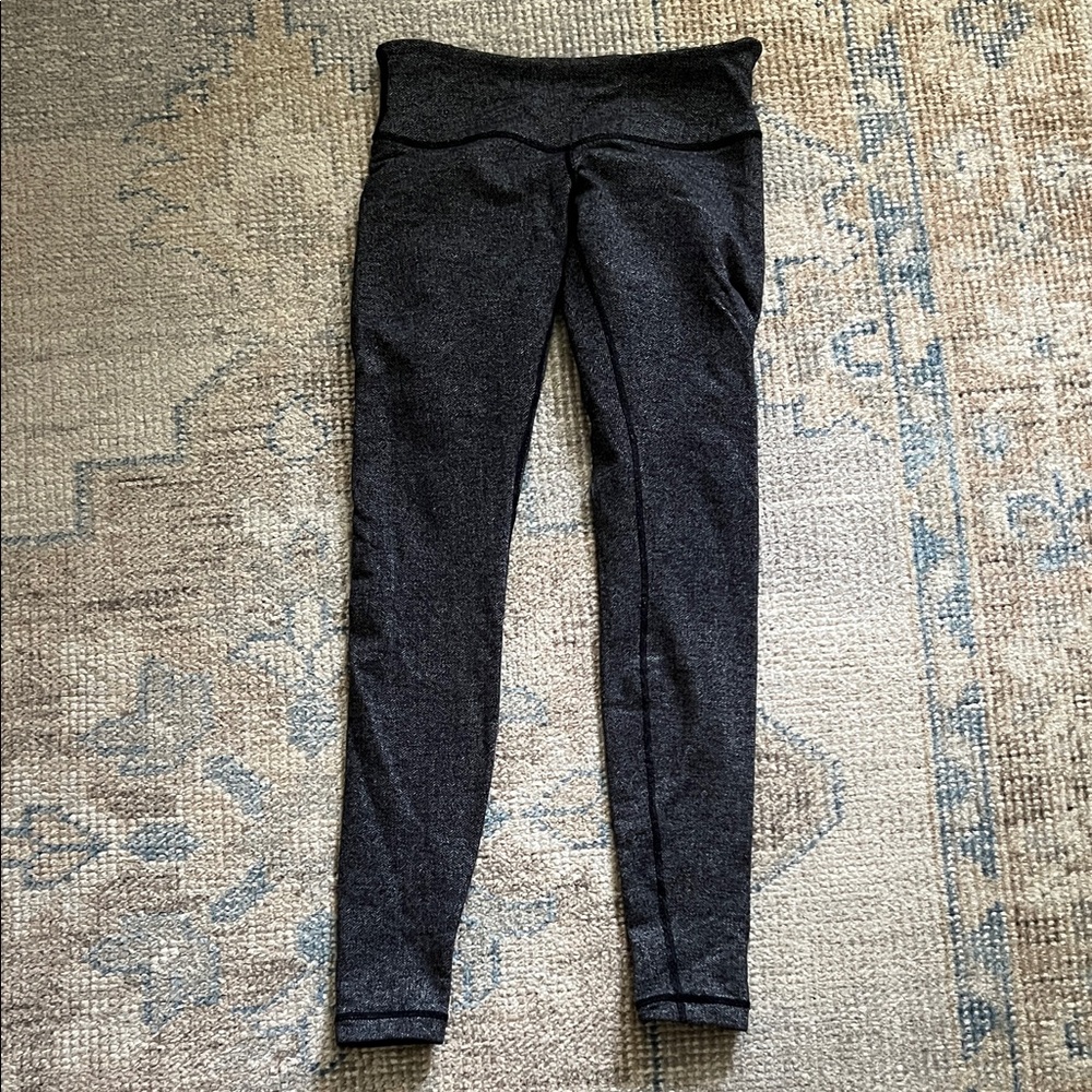 lululemon athletica Black/White Leggings